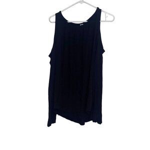 Old Navy Womens Black Pleated Tank Top XXL 100% Cotton
